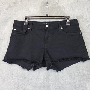 7 For All Mankind Shorts Womens 29 Frayed Hem Denim Cutoff Distressed Casual